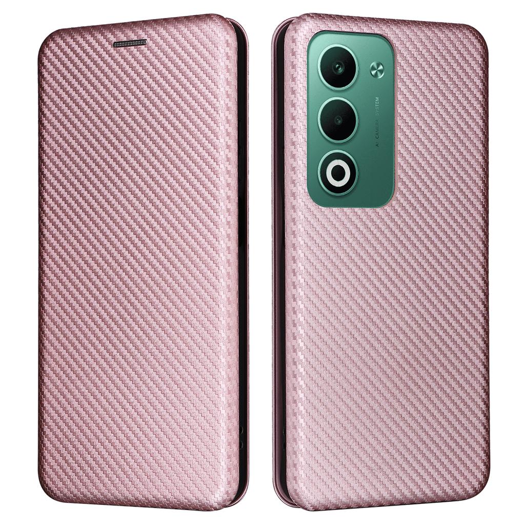 Для Oppo A5 5G/4G Чехол Текстура углеродного волокна Противоударный Чехол для телефона из ПУ кожи