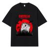 2026 Catzilla Принт Графический Y2k Харадзюку Уличная одежда 100% Хлопок Футболка Повседневная Оверсайз Летняя Мужская Футболка