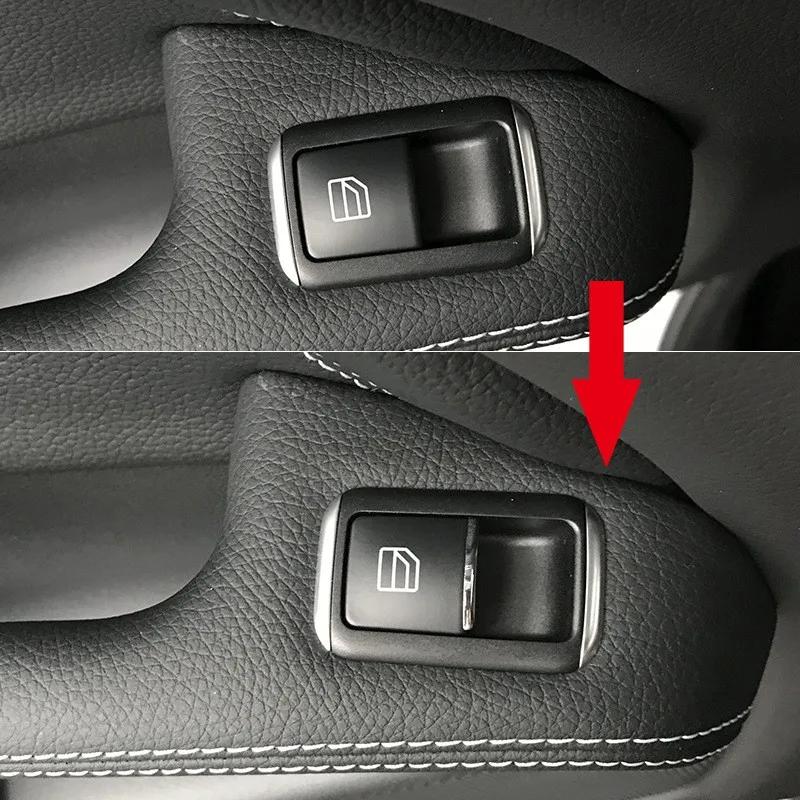 Наклейка на автомобиль Наклейки на кнопку подъема двери для Mercedes для Benz AB CLA GLA Class W176 W246 C117 X156 Наклейки на салон автомобиля