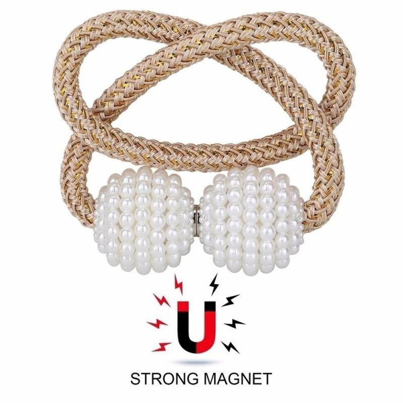 1/2 шт. жемчужный магнитный зажим для штор, держатели для штор, пряжка на спине, зажимы, подвесная пряжка с шариком, завязка на спине, декор для занавесок, аксессуары