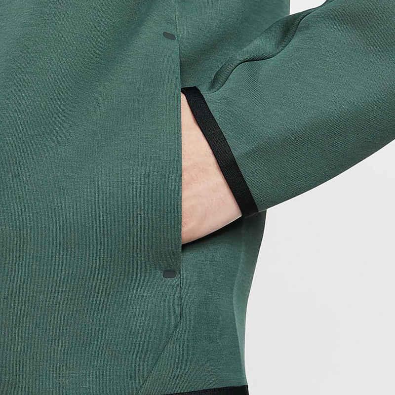 Nike Технологичная Удобная Толстовка с Капюшоном и Длинным Рукавом Мужские Куртки Зеленый Черный HV0950338