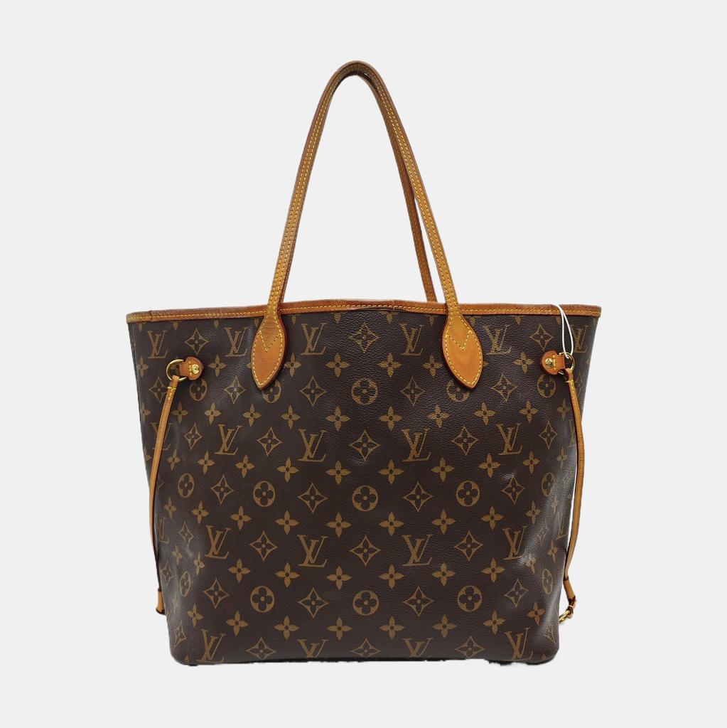 [Б/У] Сумка-тоут Neverfull Mm Monogram из канвы с покрытием и кожаной отделкой - Удовлетворительное состояние #1J2U9N6