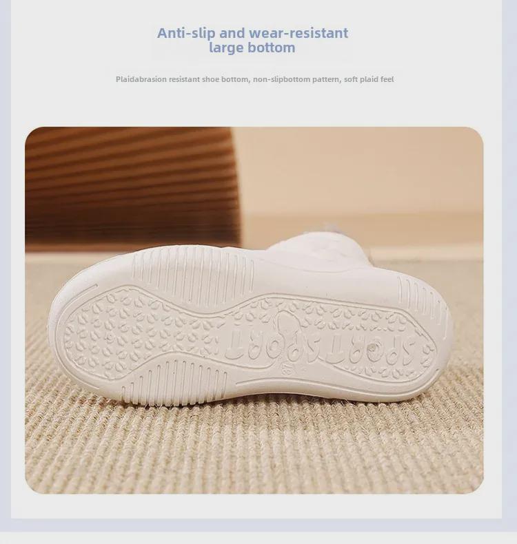 Women's 2024 Velvet High-Top Leather Boots: Warm Cotton Short Boots YB-98