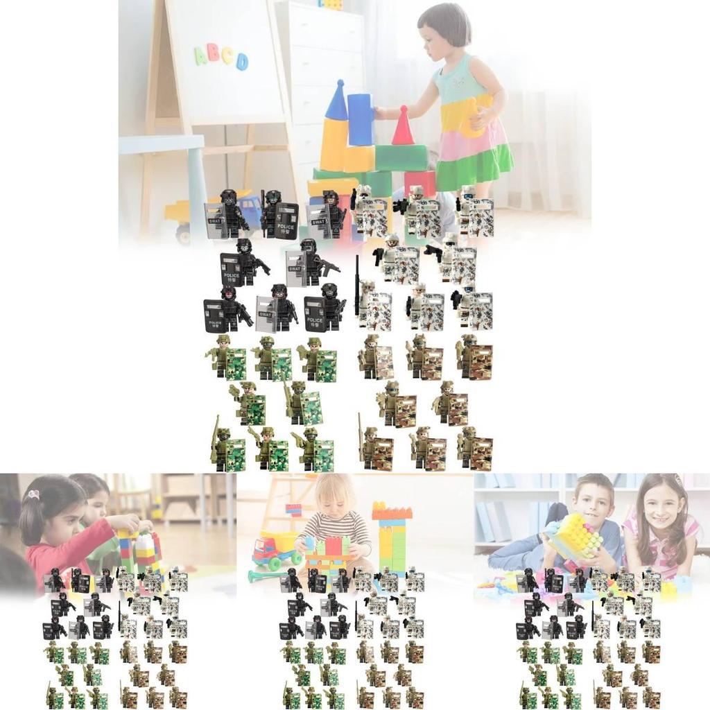 Совместимые военные фигурки, полиция, призрак, спецназ, строительные игрушки для детей