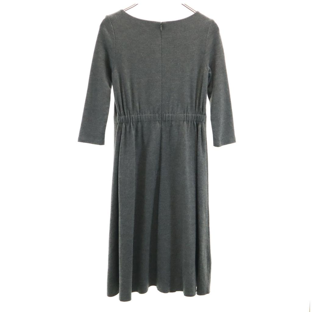 ANAYI 100% wool, made in Japan Five-quarter sleeve one piece 36 gray Women Used