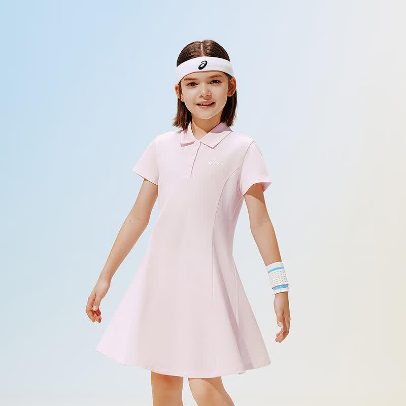 ASICS Girls' Summer Polo Collar Elastic Dress