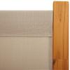 4 Piece Folding Screen Taupe 280x180 cm