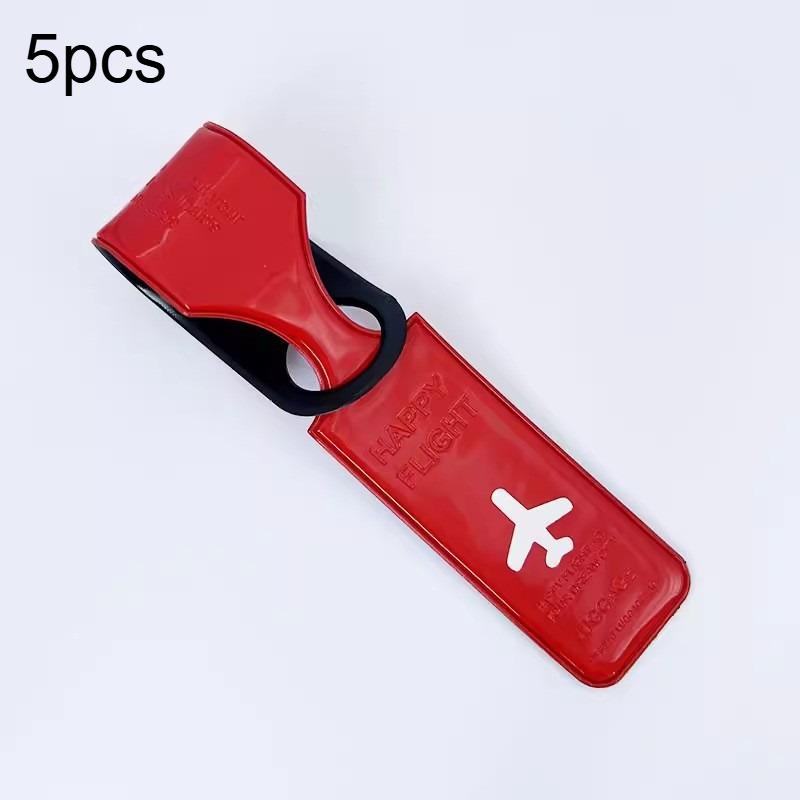 5 шт. Водонепроницаемые багажные бирки - Стильные дорожные аксессуары с плоским рисунком для быстрой и надежной идентификации багажа, багажная бирка