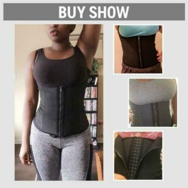 Women Sauna Sweat Vest Waist Cincher Body Shaper Belly Shapewear Neoprene Waist Trainer Corset EMA