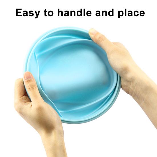 350/500/800/1200ML Round Silicone Lunch Box Microwave Safe Foldable Sealed Lid Portable Refrigerator Bento Food Container Kitchen Supplies