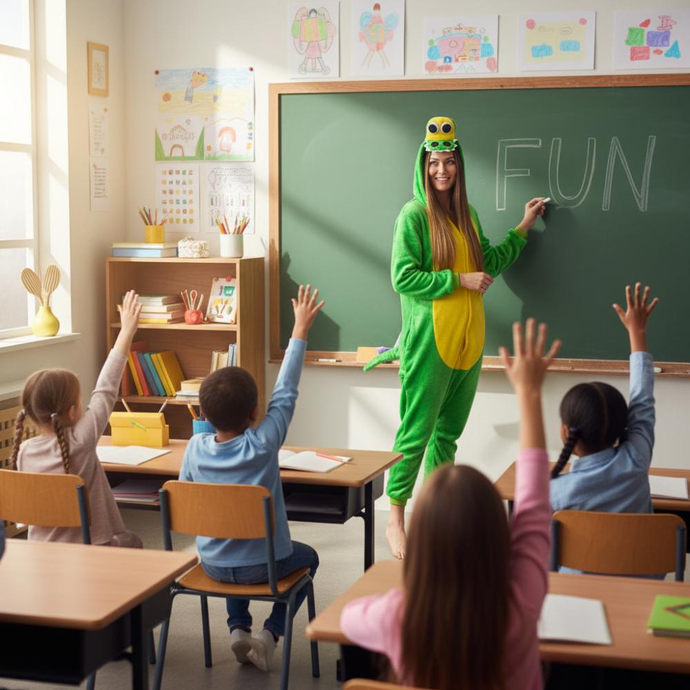 Women's kigurumi pajamas onesie crocodile warm one-piece costume XL Onesie Costume A105 - L