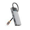 Многопортовый USB-C хаб WIWU: 4 USB, 100 Вт PD, USB-C 3.1, SD/TF, LAN-адаптер