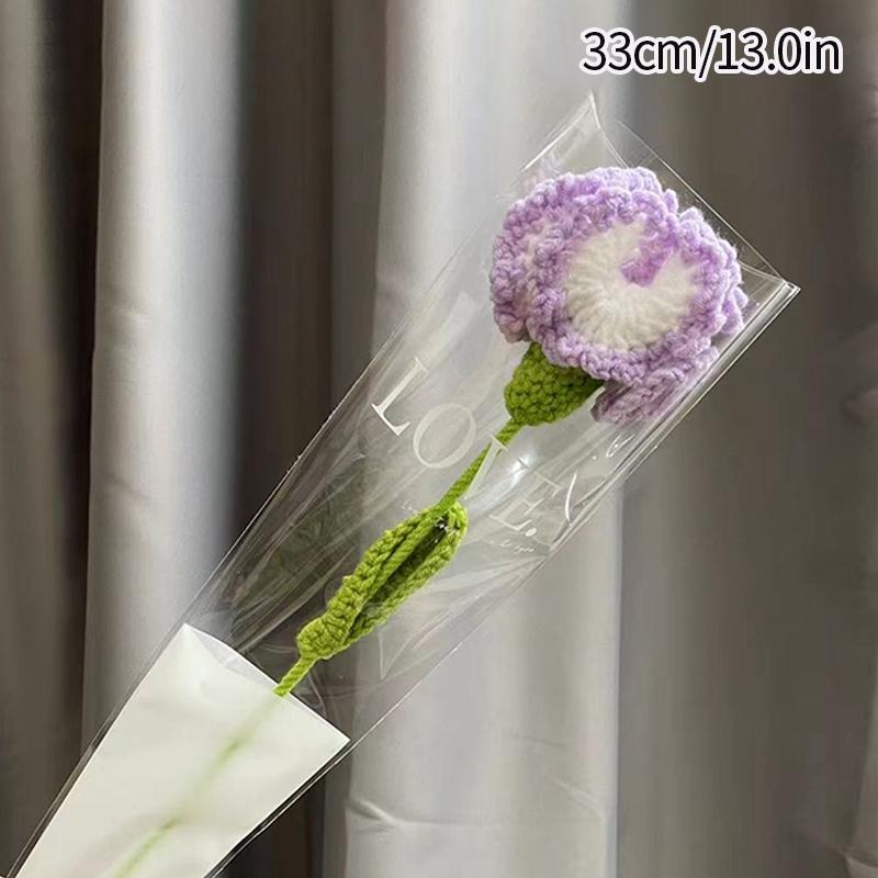 Гвоздика Крючком Цветок Ручной Работы Вязаный Букет Искусственные Цветы Вязаный Цветок Роза День Учителя День Матери Подарок на День Рождения