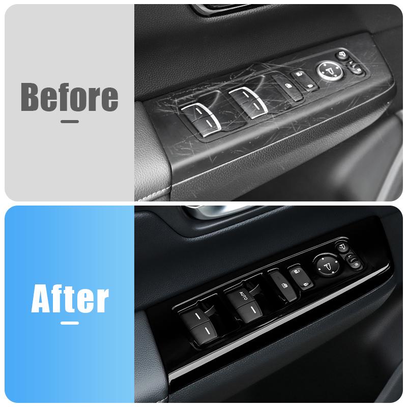 Для Honda CR-V CRV 6-го поколения 2023 2024 2025 Гибридная ABS-дверь автомобиля Подлокотник Панель стеклоподъемника Кнопки подъема Крышка Рамка Отделка Наклейки