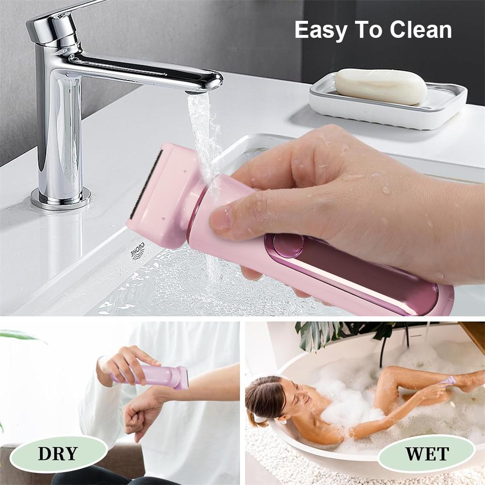 Электробритва для женщин Эпилятор для тела Триммер для бикини 2 в 1 Женская электрическая бритва Удаление волос для лица Усы Ноги Подмышки