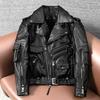 Куртка из натуральной коровьей кожи для мужчин, мотоциклетная байкерская куртка со съемной подкладкой и карманами для защиты