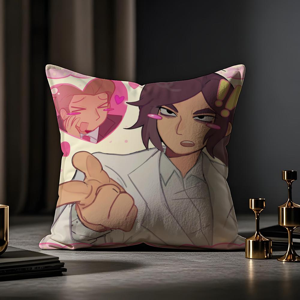 Inside Job Cushion Cover Anti-dustmite Pillowcase Invisible Zipper Silky Short Plush Sofa Cushion Cover