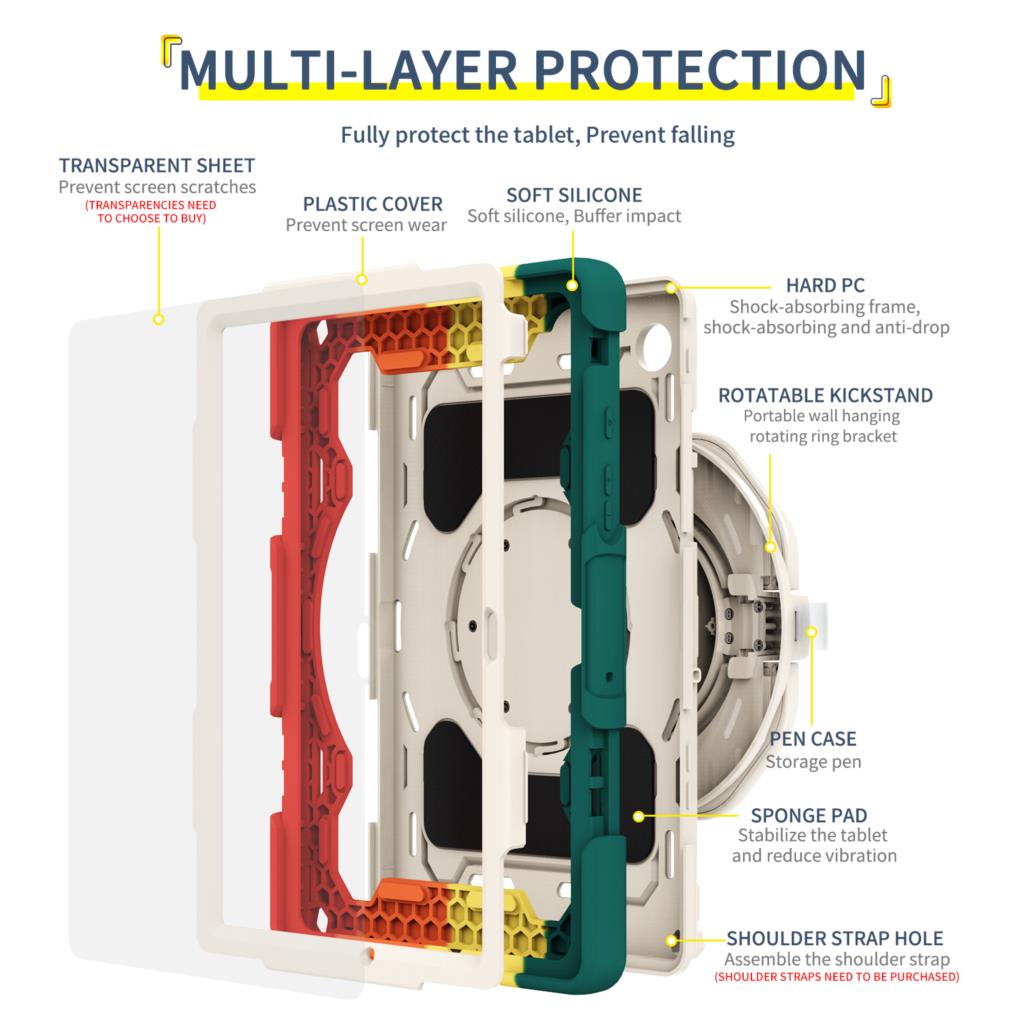 Чехол для планшета Samsung Galaxy Tab S7 S8 11 "Plus 12,4" FE противоударный детский чехол-подставка, защитный чехол для планшета с подставкой