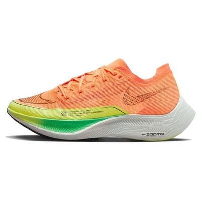 Женские кроссовки ZoomX Vaporfly Next% 2 Peach Cream Green Shock Оранжевый едва-зеленый Черный CU4123-801