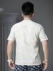 European Men's High-End Printed Sequin Short-Sleeve T-Shirt Trendy Brand Ripped 2025 New Summer Half-Sleeve Top for Men