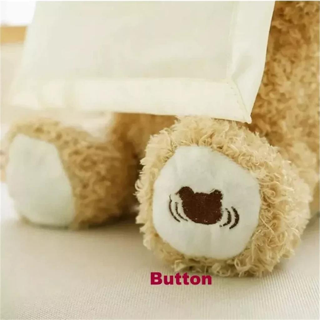 Bear Plush Interactive Soft Toy Hide And Seek Talking Electric Handkerchief  Bear Doll Kids For Gift