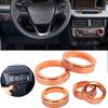Оранжевое сплавное кольцо-декоративная накладка на ручку регулировки громкости кондиционера для Ford Maverick
