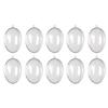 10Pcs Transparent Hollow Oval Ornaments Balls Plastic Egg Shaped Balls Preserved Flower Easter