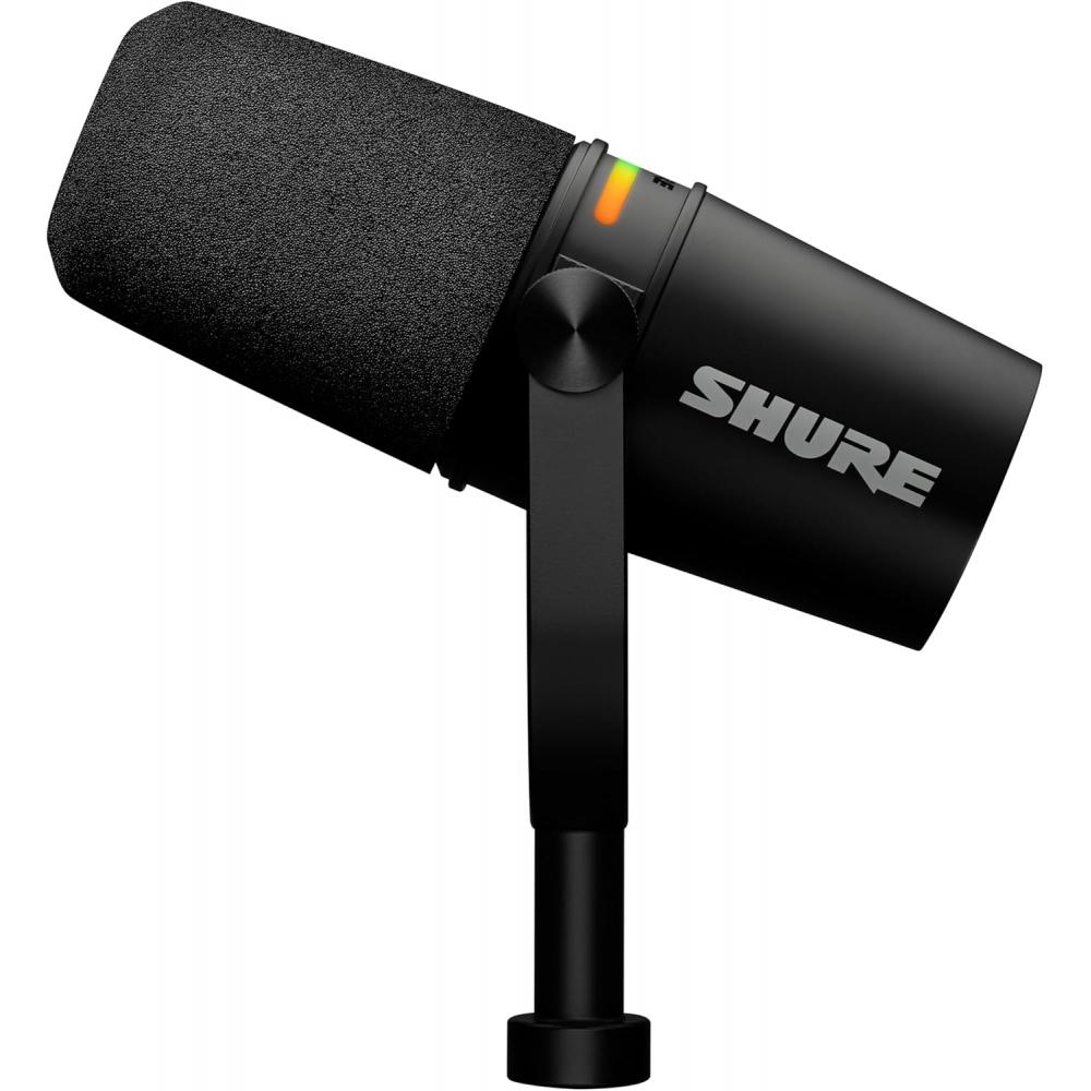 Shure Mv7+ Подкаст-комплект с настольной подставкой Gator Динамический микрофон, сертифицированный Obs