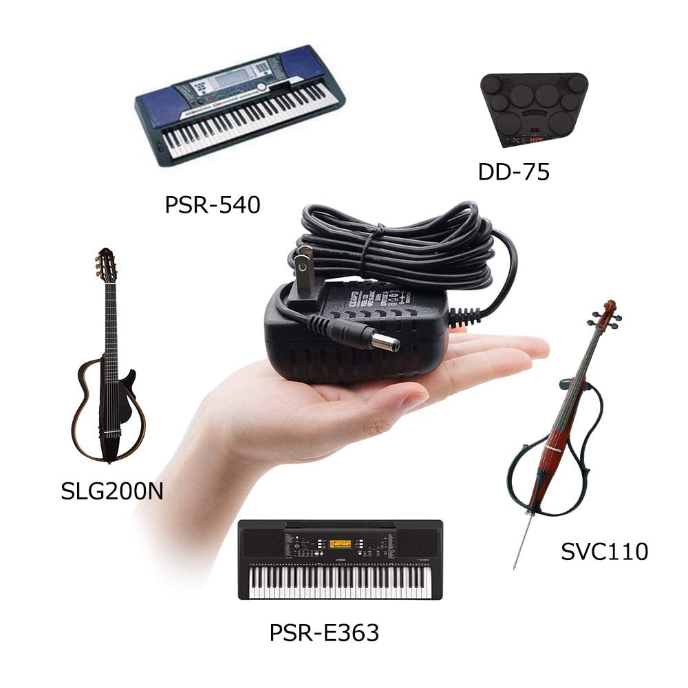 SVC SLB SLG PSR DGX DD NP EZ YDP Совместимый с YAMAHAYamaha адаптер питания также совместим с 12 В/2 А PA-6/PA-3C/PA-130/PA-130B/PA-150B/PA-5D/PA-150A/PA-3D