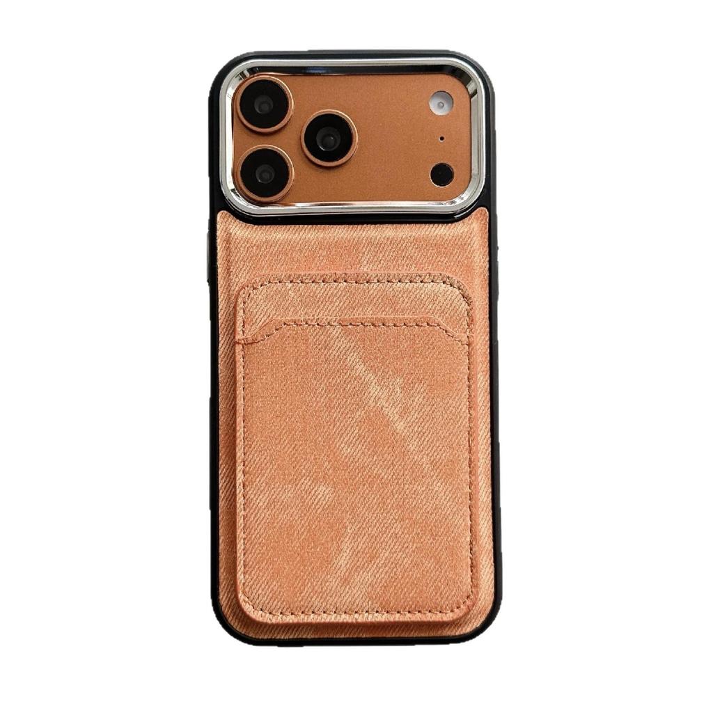 Чехол-кошелек с джинсовой текстурой для телефона Apple 17 Pro/16 Pro/15