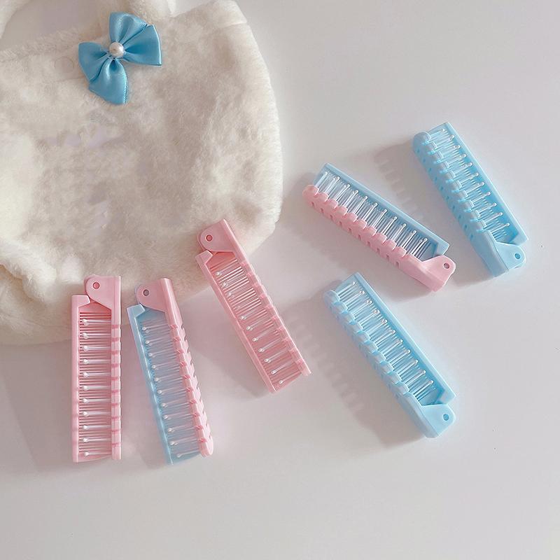 Креативная портативная компактная складная дорожная расческа, портативная складная расческа для массажа волос, антистатические парикмахерские инструменты