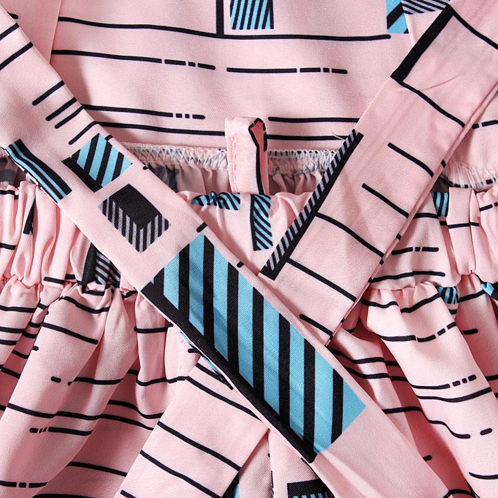 Baby Kids Girls Clothes African Boho Style Printed Ruffle Sleeves Backless Dress for 1-6 Years