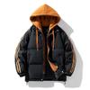 New Cotton-padded Jacket Winter Youth Thickened Down Jacket Hooded Fake Two-piece Trend