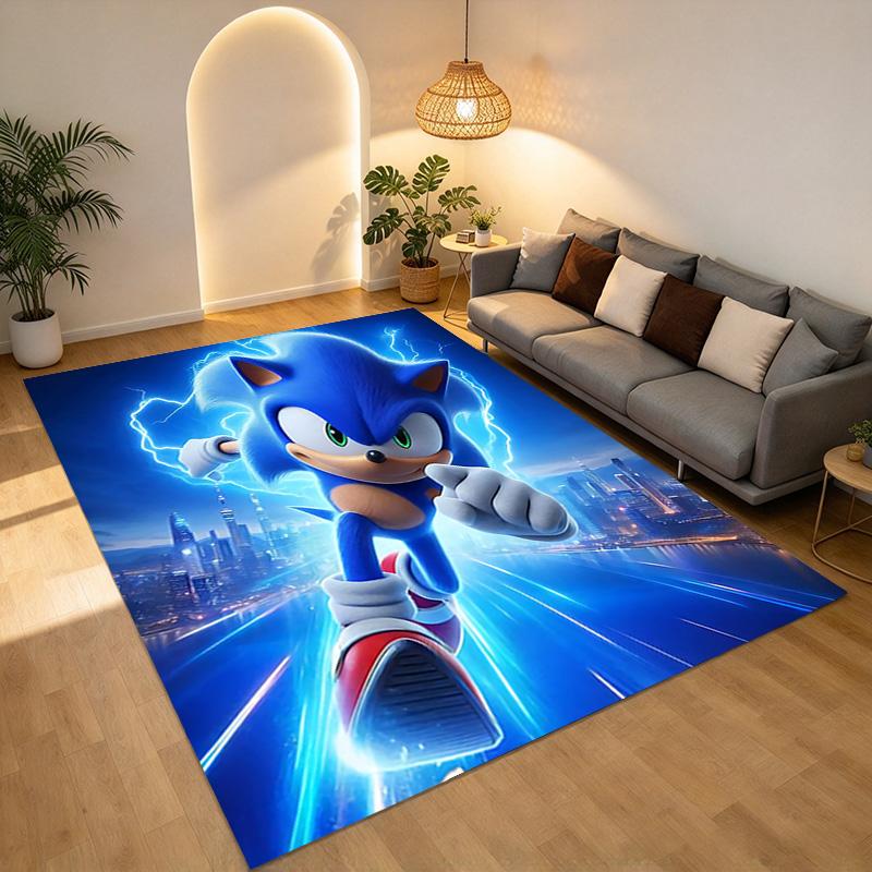 Sonic Living Room Nonslip Area Rug Soft Carpet For Bedroom Game Playroom Sofa Office Home Decor Doormat Christmas Gift C9301824