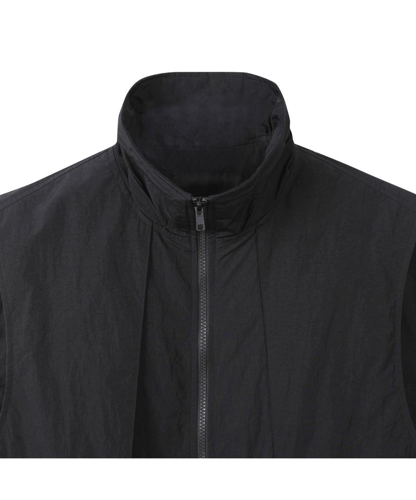 Customellow Black Highneck Vest Cwuas25113Bkx