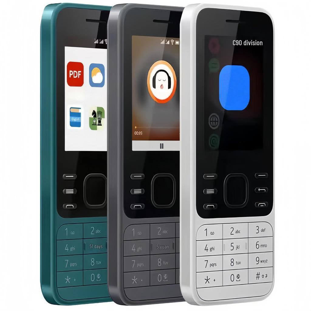 6300 2020 Двухсимочный кнопочный телефон с 2G WIFI и клавиатурой