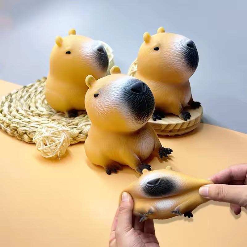 Kid Cute Capybara Relax Squeeze Toy Durable TPR Material Animal Anti Stress Relief Funny Creative Fidget Decompression Pinch Toy