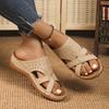 New Women Orthopedic Slippers Wedge Sandals Comfy Platform Ladies Casual Big Toe Retro Correction Sandal Plus Size 43
