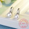 925 Sterling Silver Classic Pearl Stud Earrings for Women Kids Wedding Jewelry Hypoallergenic