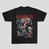 Ghostface Dark American Fashion Brand Printed Men's and Women's Loose 100% Cotton Direct Spray Summer Loose Short Sleeve T-shirt