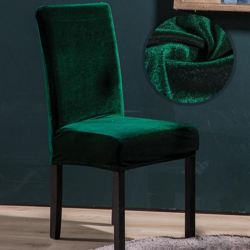 1 шт. в наличии утолщенный эластичный чехол для обеденного стула, для ресторана, чехол для стула из бархата Silver Fox, эластичный чехол для стола и стула