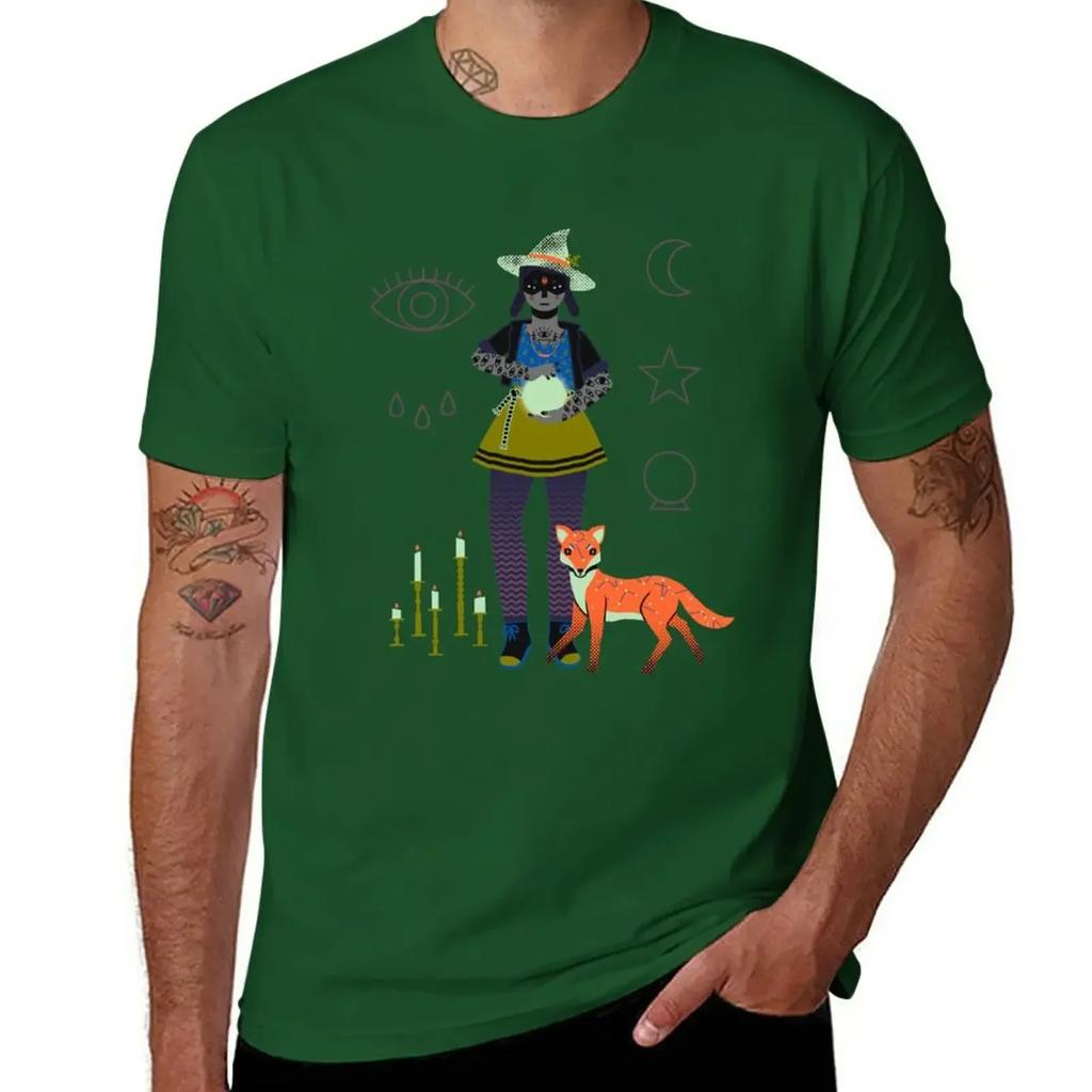 Witch Series Crystal Ball Tshirt Kawaii Clothes Heavyweights Customs Design Your Own Unisexs Tshirt