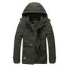Medium and Long Winter Warm Windproof Fleece Jacket Multi-pocket Casual Men's Cotton-padded Jacket