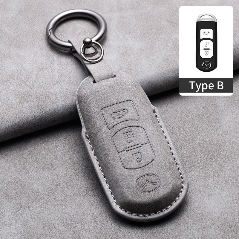 Sheepskin 2/3 Buttons Car Remote Key Case For Mazda 2 3 6 Atenza Axela Demio CX-5 CX5 CX-3 CX7 CX-9 2015 2016 2017 2018 2019