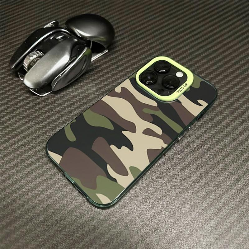 Телефонный чехол в военном стиле с камуфляжным рисунком для iPhone 17 16 15 14 13 12 11 Pro Max Plus Лазерный чехол для iPhone XS X XR Fundas