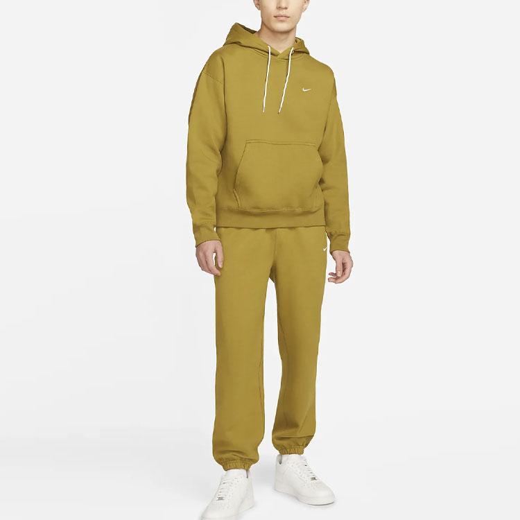 Nike Флисовая толстовка Lab Solo с логотипом Swoosh (Азия) Мужская уличная одежда Desert Moss DA0316-318