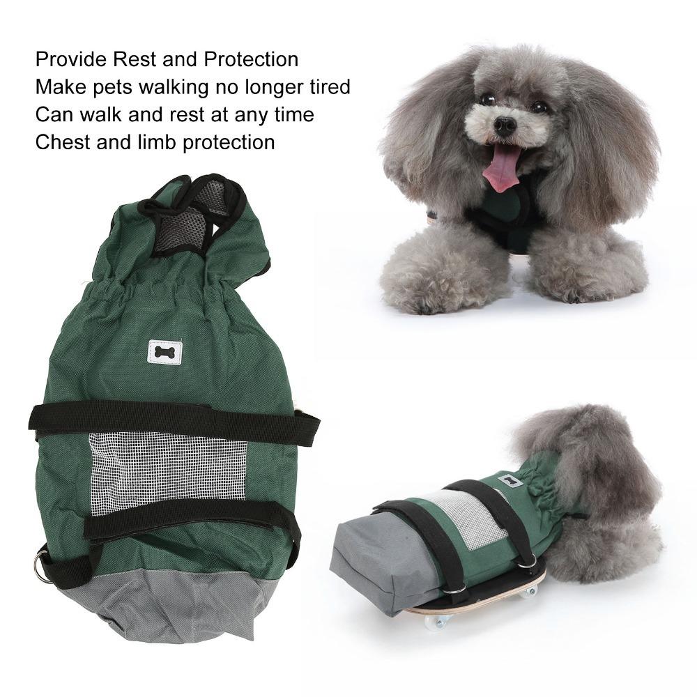 Soft Padded Dog Wheelchair Cart Paralyzed Dog Auxiliary Carrier Outdoor Hiking Trip