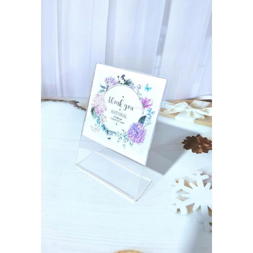 HESIN 10 шт. Акриловый держатель для табличек 3,5x5 Акриловый ценник для магазина L-образный Вертикальный Стойка с наклонной задней стенкой для объявлений, информации, меню, прайс-листа,