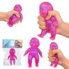 Squishy Babies Glitter Soft Moldable Cute Squishy Slow Rise Relaxing Sensory Fidget Relief Anxiety Stress Fun Desk Accessory for Adults Blue