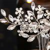 Bridal Crystal Flower Pearl Hair Comb Rhinestone Hairpin Headband Tiara -Wedding Hair Accessories for Women Elegant Jewelry Gift